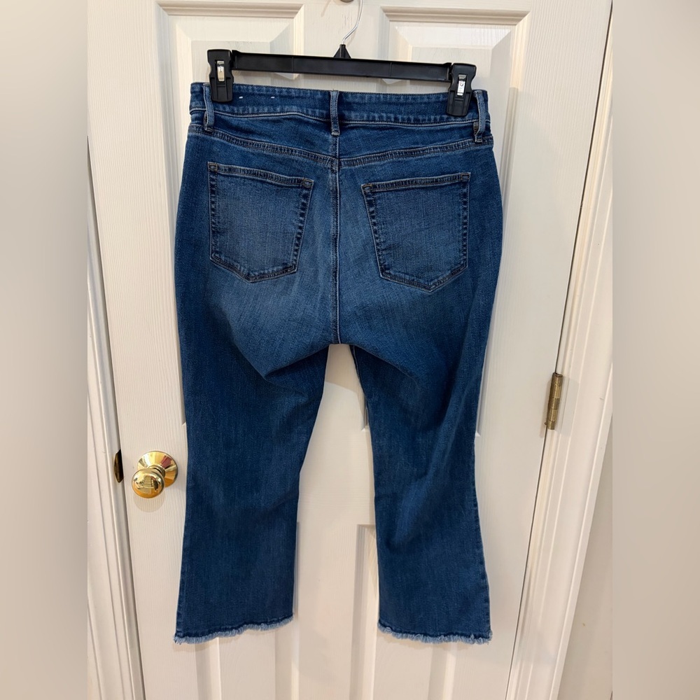 LOFT Outlet Curvy Demi Boot Jeans Size 10 Raw Hem - Picture 4 of 15
